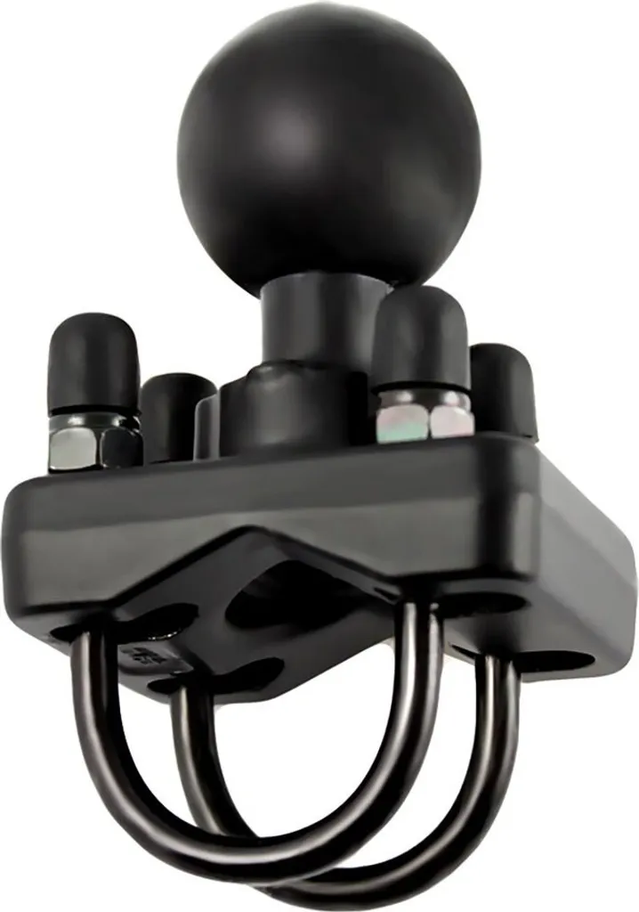 Base RAM Mounts double étrier inox pour tube 25-31 mm avec boule 1,5"