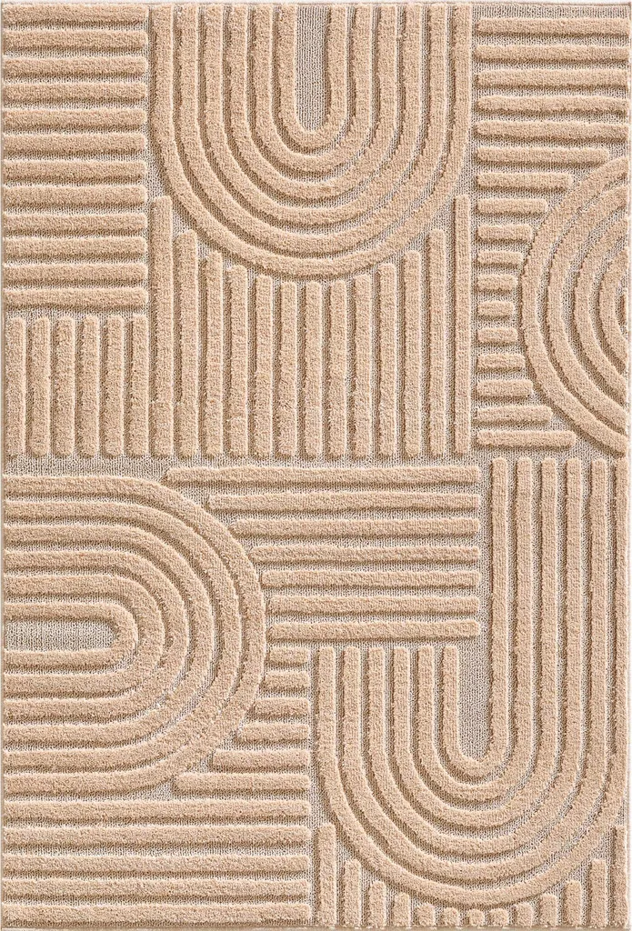 Teppium Tapis Rose 120x170 cm Shaggy Poils Longs Doux Salon Scandinave