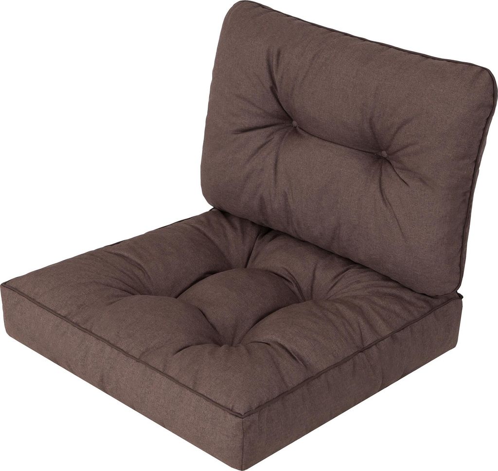 Sitzkissen-Set für Rattanmöbel "EMMA TECH" – 2-teilig (60x60 & 60x40 cm), Ekolen, wetterfest, UV-beständig | Pillowprim