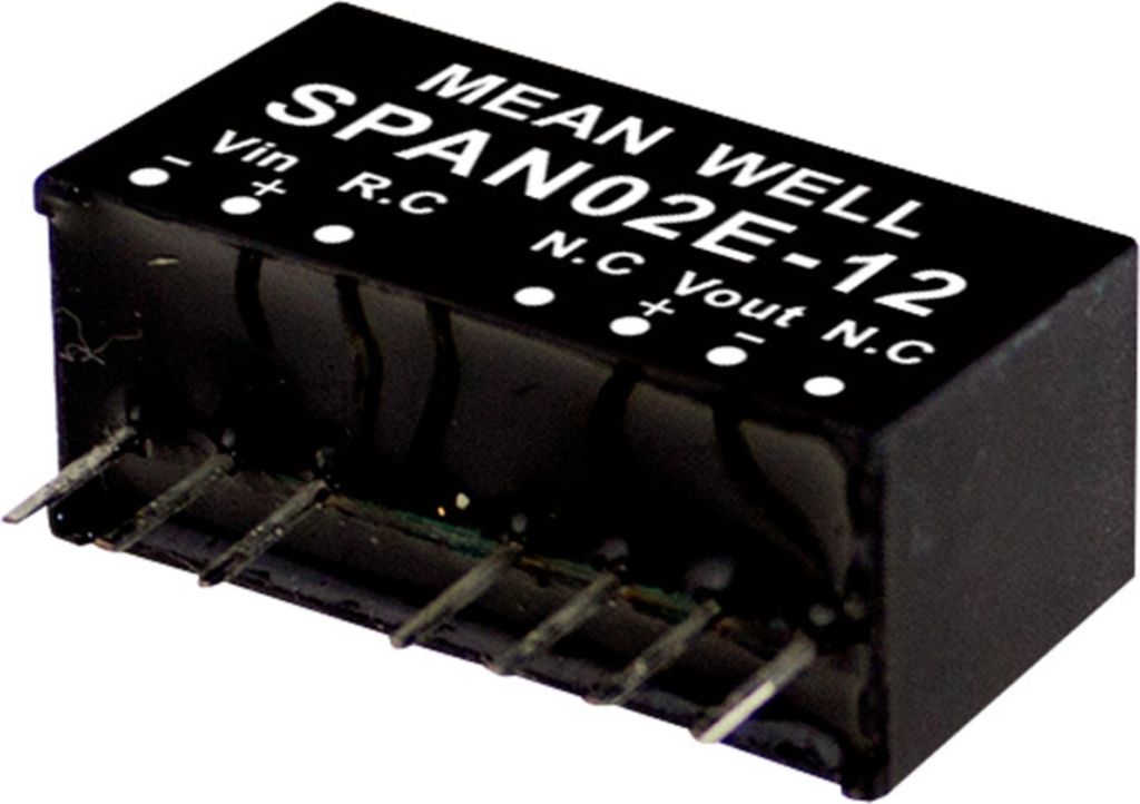MEANWELL SPAN02C-15, DC DC-Wandler, 36-72V:+15V 134mA 2W