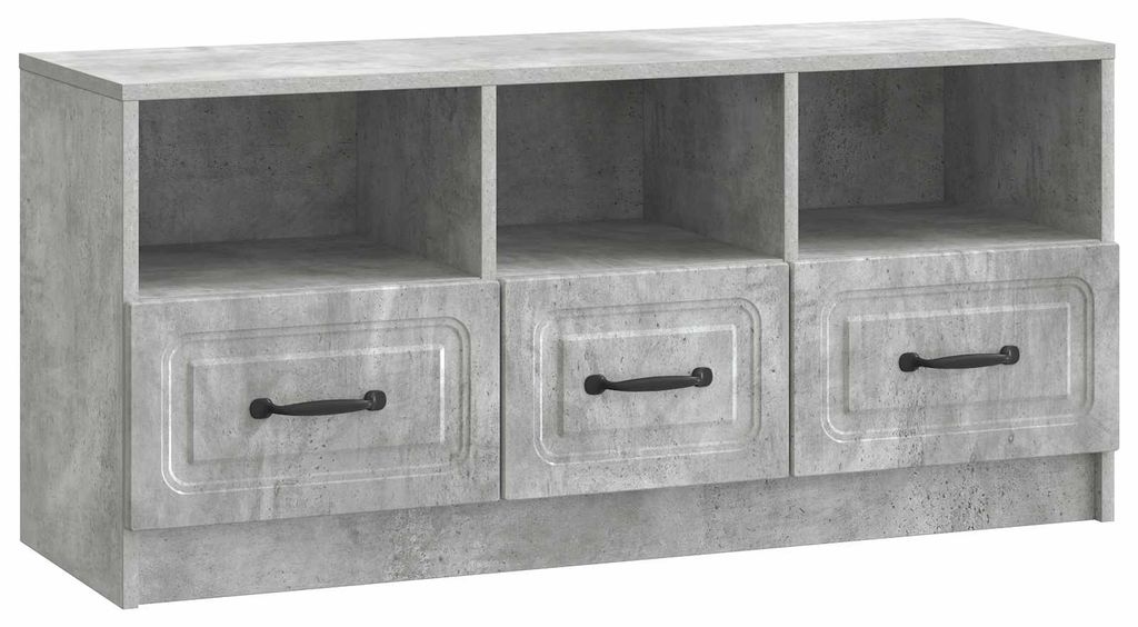 TV-Schränk Betongrau 102 x 34,5 x 47 cm Holzwerkstoff