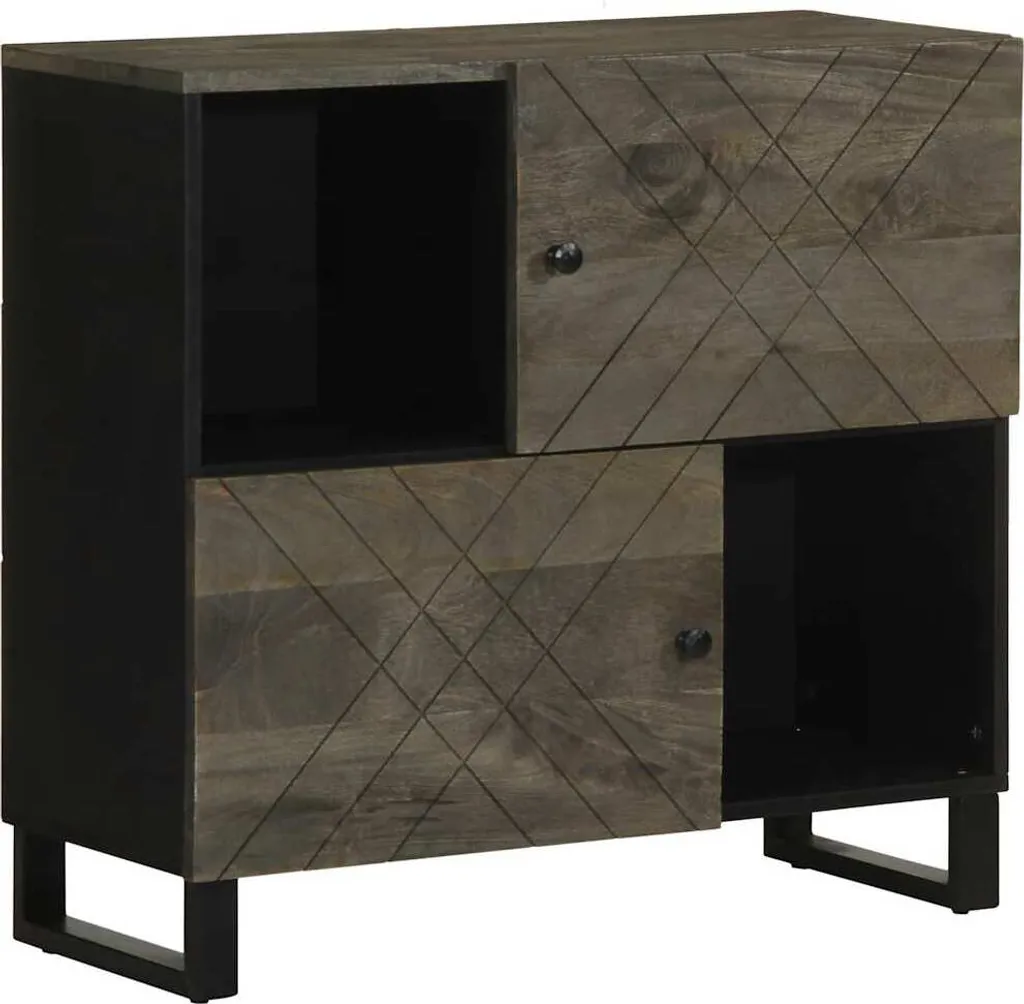 Specifiche Credenza Mango Nero 80x33x75 cm | Legno Massello Top