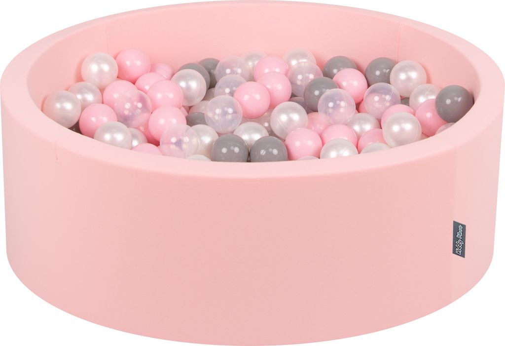 KiddyMoon suchy basen okrągły z piłeczkami 7cm różowy: Zdjęcie produktu 