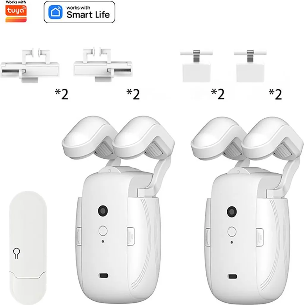Motorisation Rideau WiFi Connecté pour Double Ouverture Automatique 12kg