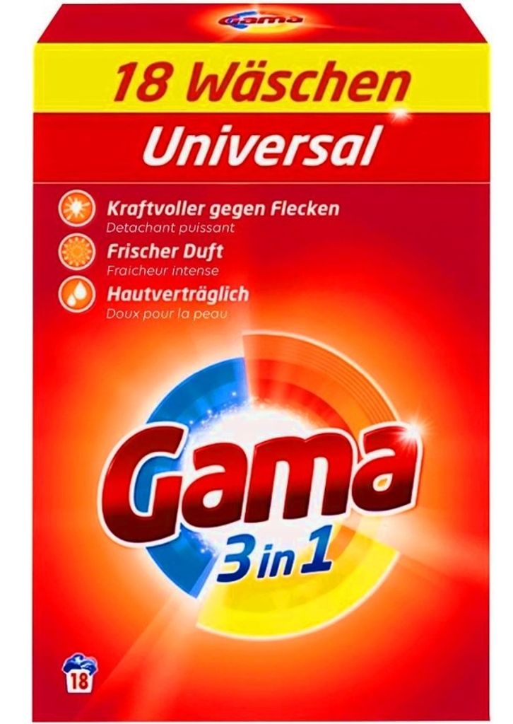 Gama, Uniwersalny proszek do prania, 1,08 kg Produktbild 