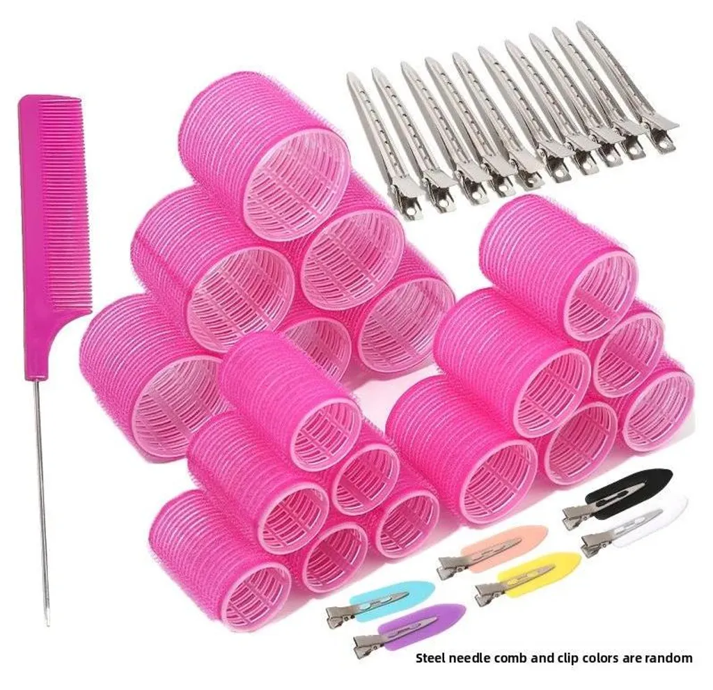 Kit bigoudis spirales pour boucles sans chaleur, 35 pièces multicolores