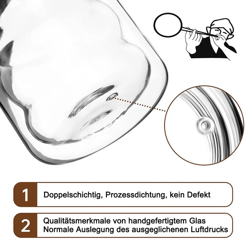 Thermoskannen aus Borosilikatglas,Latte Macchiato Tassen, Produktbild 5