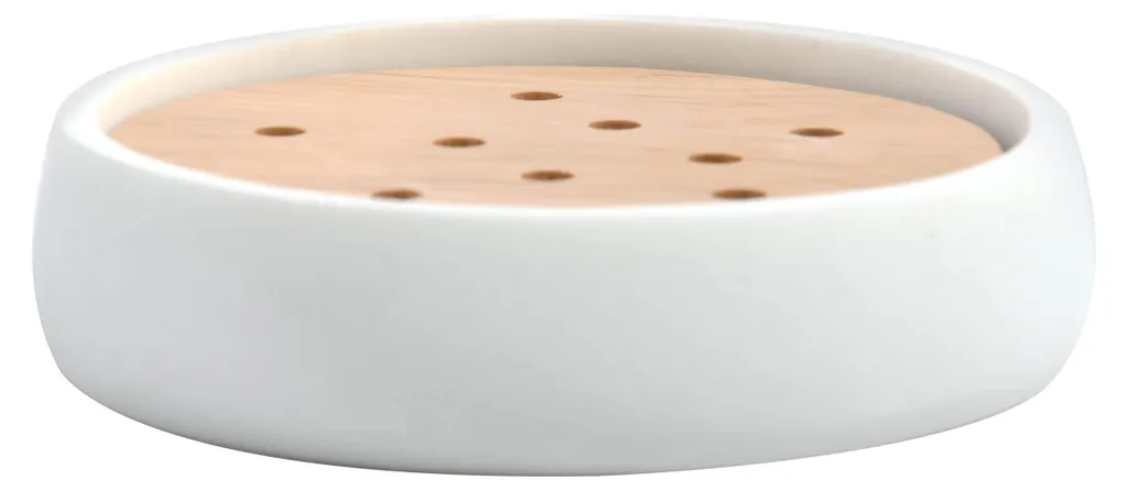 Porte-savon Antidérapant Blanc et Bois : Gardez votre Lavabo Propre