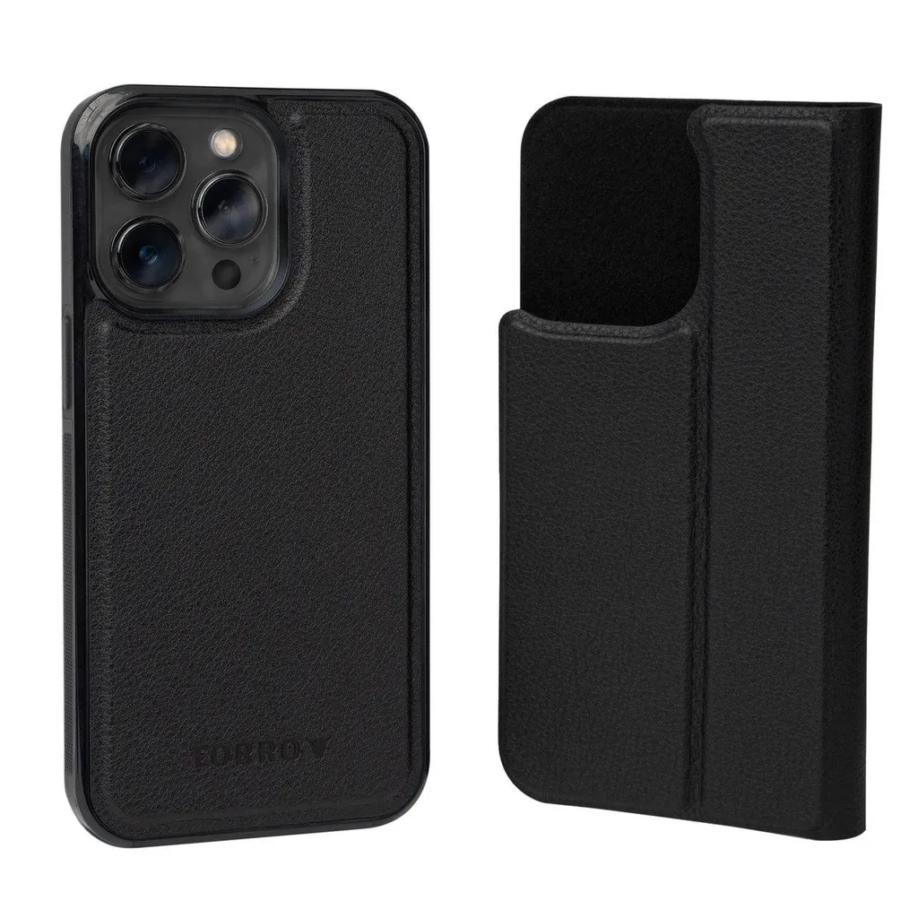 Protection cuir iPhone 14 Pro folio amovible compatible MagSafe