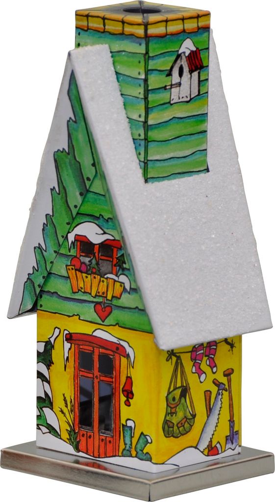 KNOX Räucherhütte aus Metall - Gartenhütte Winter - Dekorationen - Weihnachten - 203020