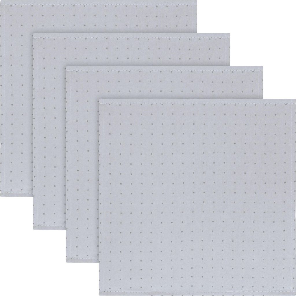 REDBEST Serviette Alcona" 4er-Pack silber 40x40 cm"