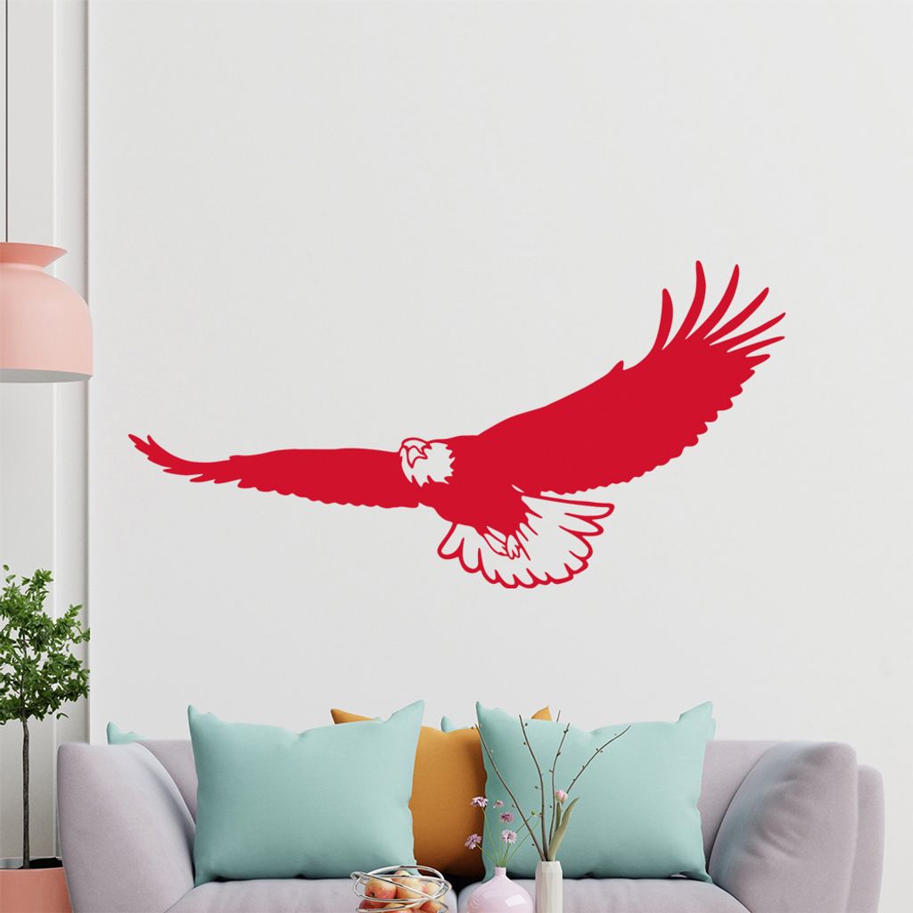 KIWISTAR Adler - Flug Gleiten Beobachter Auge Wandtattoo in 6 Größen - Wandaufkleber Wall Sticker - Dekoration, Küche, Wohnzimmer, Schlafzimmer,...