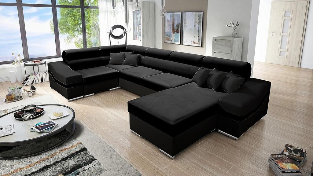 Ecksofa Bob MAXI mit Schlaffunktion: Bestes Schlafsofa & Eckcouch mit Bettkasten für Wohnzimmer. Riviera 100 + Ekj V