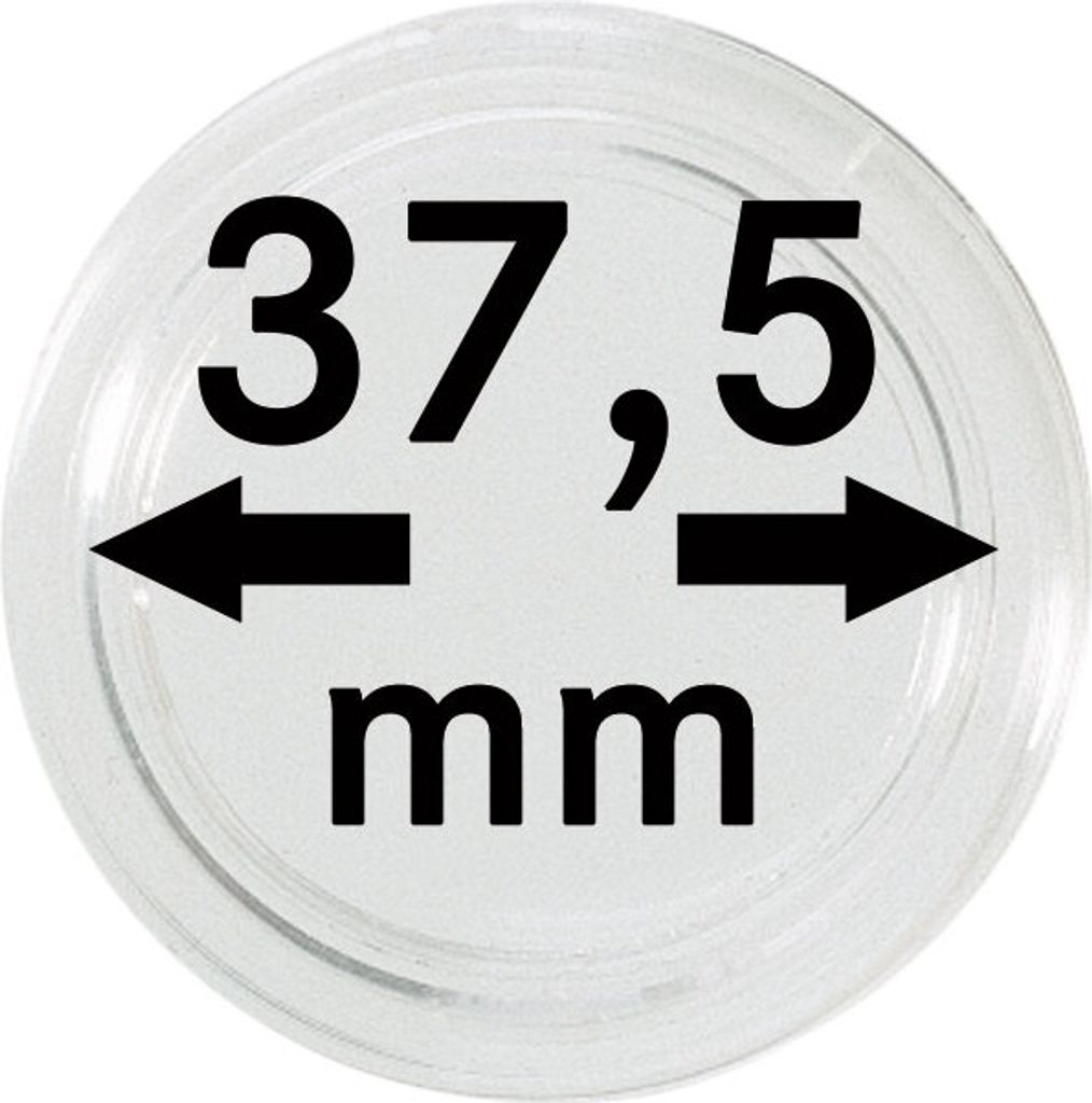 Lindner 2250375P Münzkapseln 37,5 mm-10er-Packung