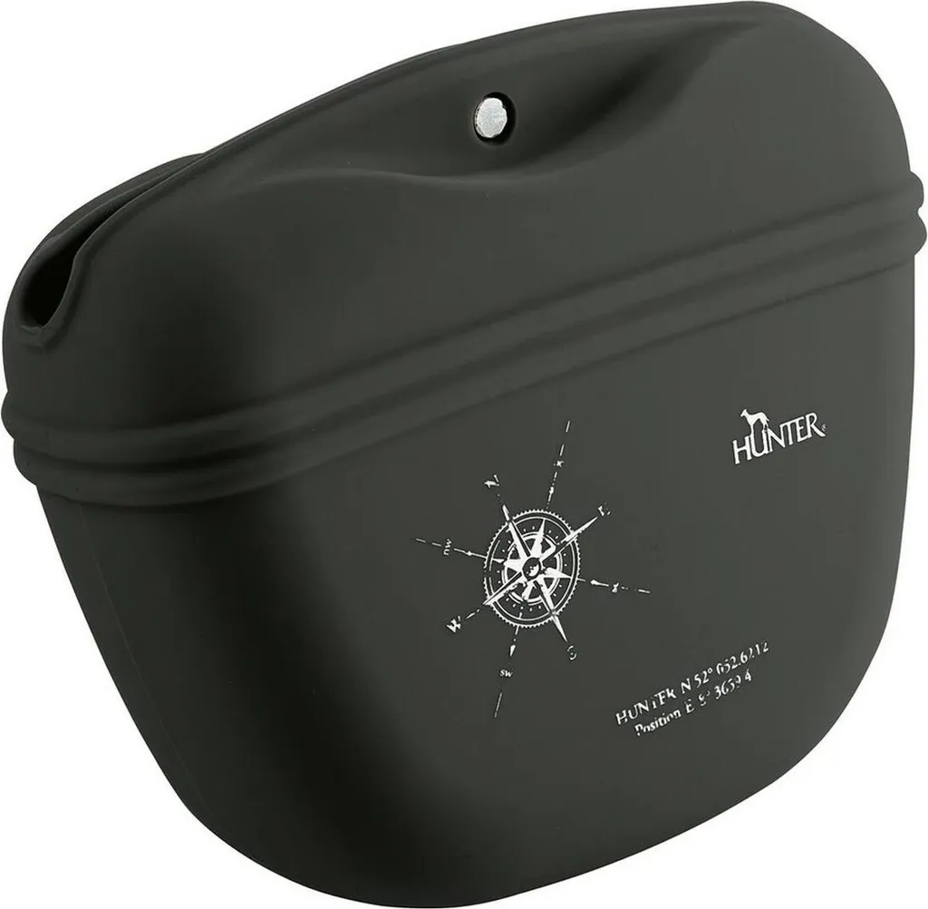 Pouch in Silicone Hunter Lugo Antracite per Snack Cani - 11x13 cm