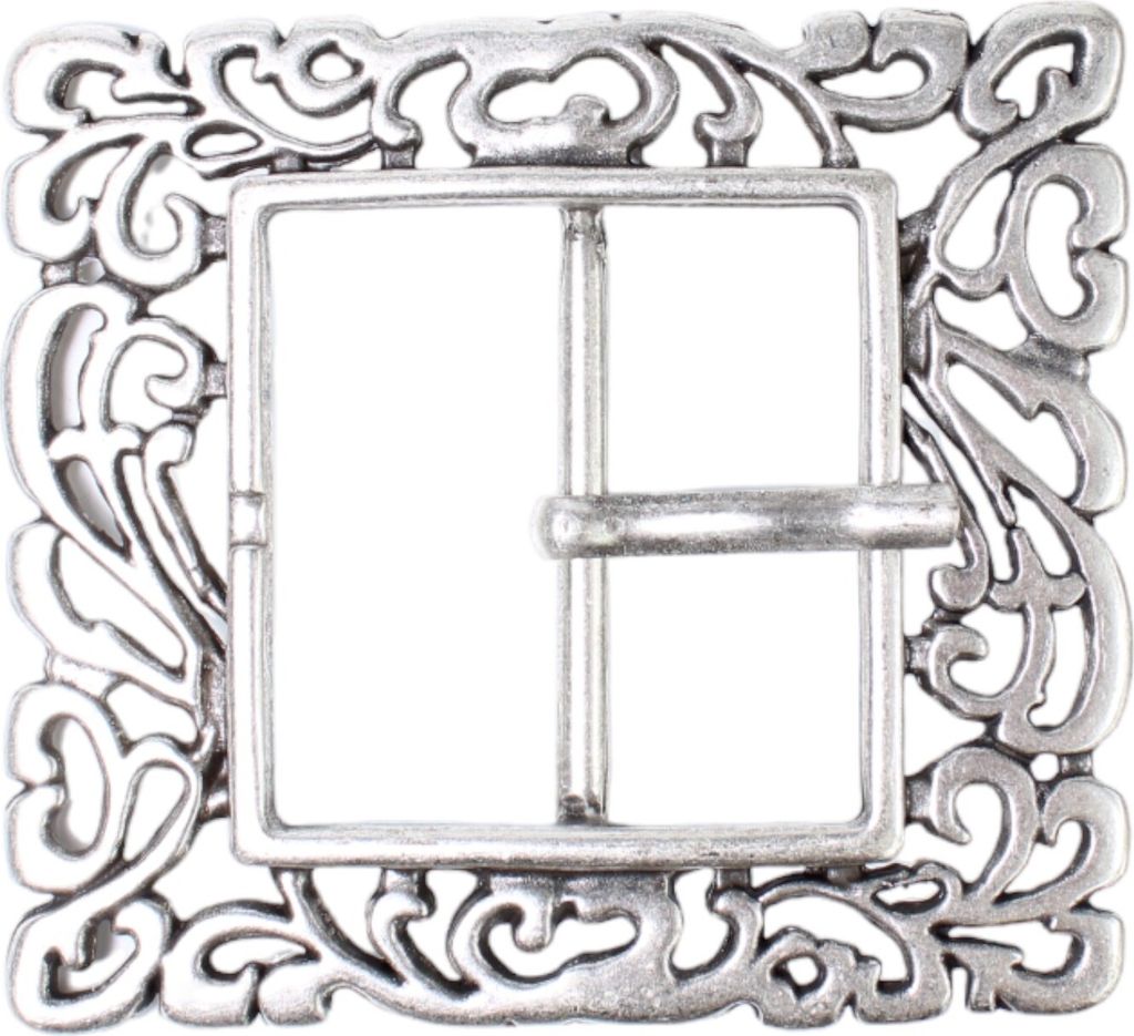 FRONHOFER Große Gürtelschnalle silber, Dornschnalle für 4,5 cm Riemen