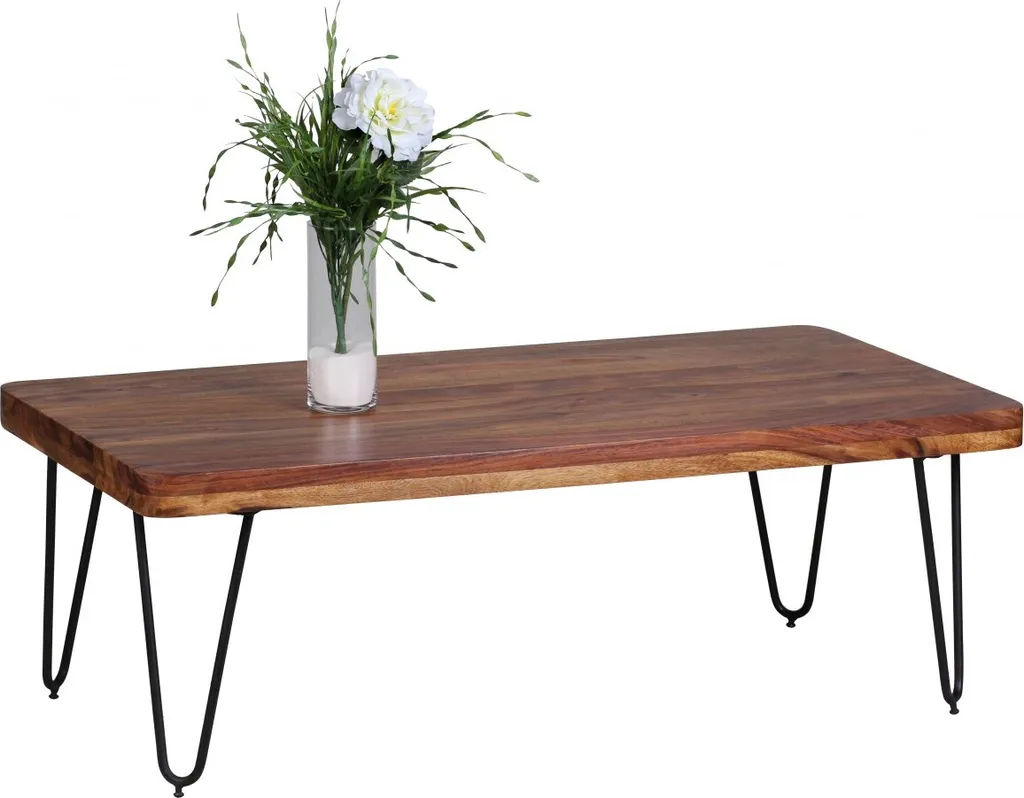 Table basse Wohnling en bois de sheesham massif 115x60x40 cm WL1.511