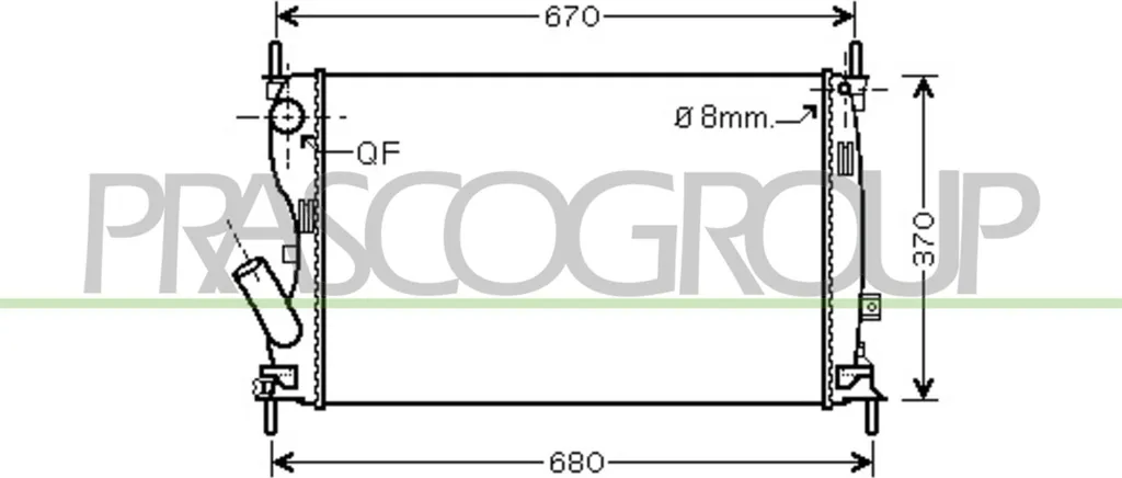Radiateur moteur pour Ford Fiesta V et Fusion - Réparation 1334250