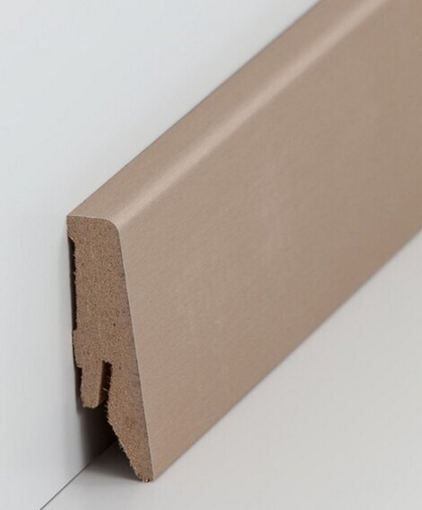 Sockelleiste MDF 18 x 58 x 2500 mm Braun zum Kleben, Clipsen, Schrauben & Nageln MDF-Kern foliert Fußleiste by PROVISTON 2.5 Meter | 1 Stück