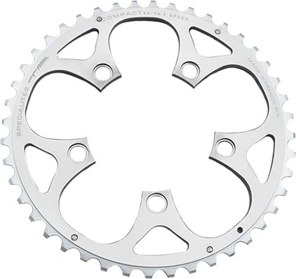Plateau de pédalier alu 42 dents argent Ø94 extérieur ultra rigide