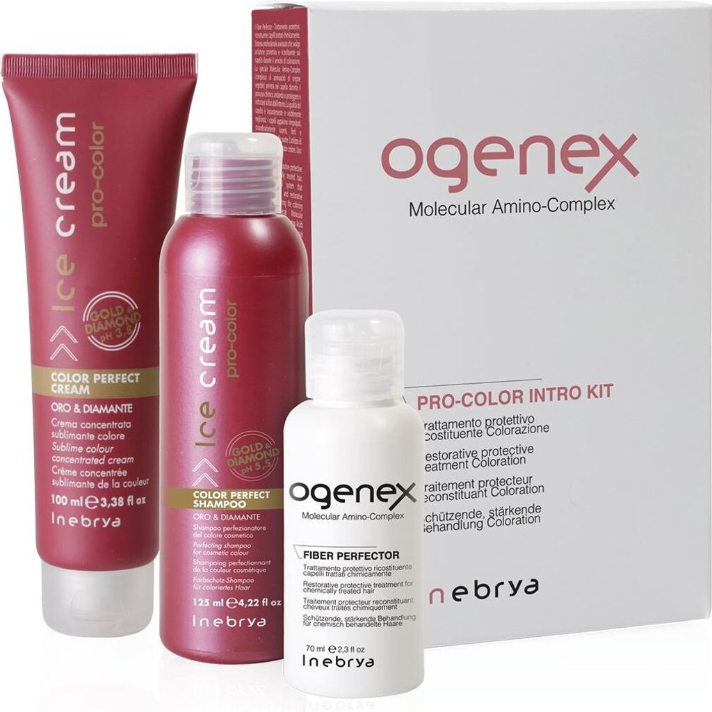 Inebrya Ogenex Pro-Color Einführungsset Ogenex 70ml + Color Perfect Sh. 125 ml + Color Perfect