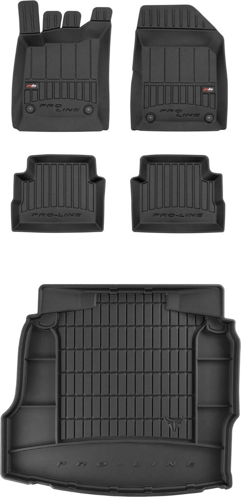 FROGUM Gummimatten Auto Fußmatten + Kofferraummatte für Opel Vectra C 2002-2008
