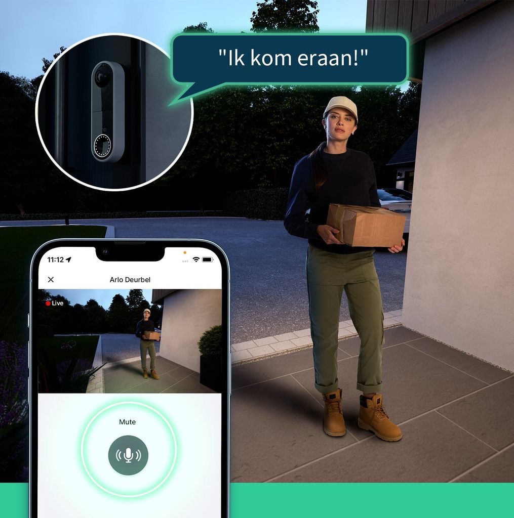 Arlo Video Doorbell, Kabellos weiß ‎AVD2001-100EUS Produktbild 24
