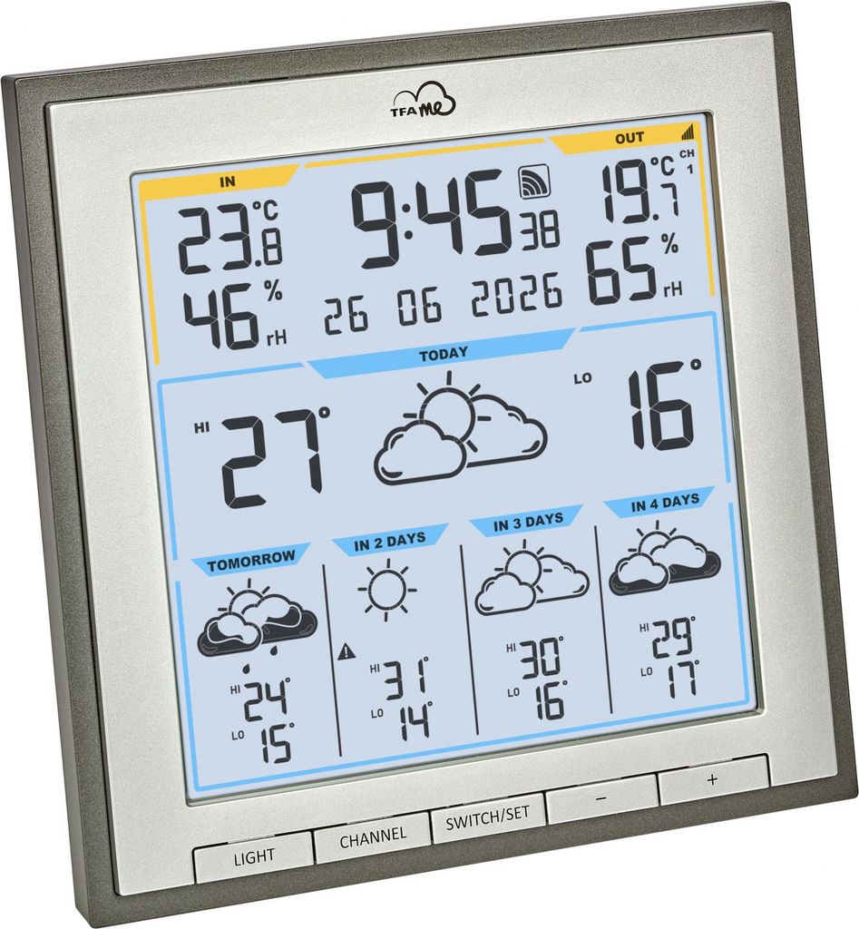 TFA Wetterstation WLAN Anthrazit 35.8105.10 Produktbild 