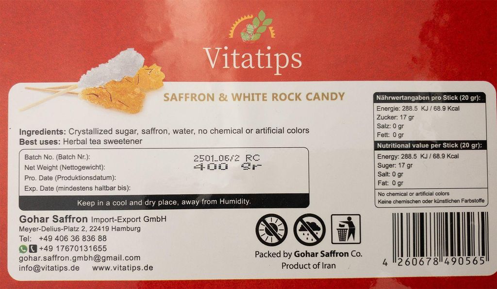 Vitatips- Kandissticks Mix 20St Produktbild 