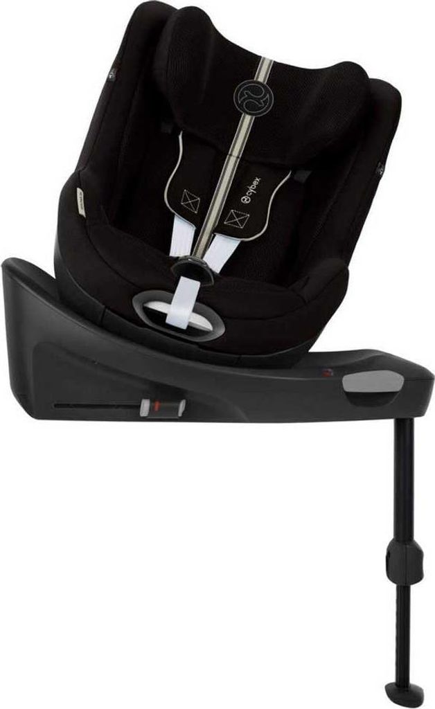 CYBEX Gold Kinder-Autositz Sirona Gi i-Size Plus inkl. Neugeboreneneinlage und Base, Ab ca. 0 bis 4 Jahre, Max. 20 kg, 40 - 105 cm, Moon Black