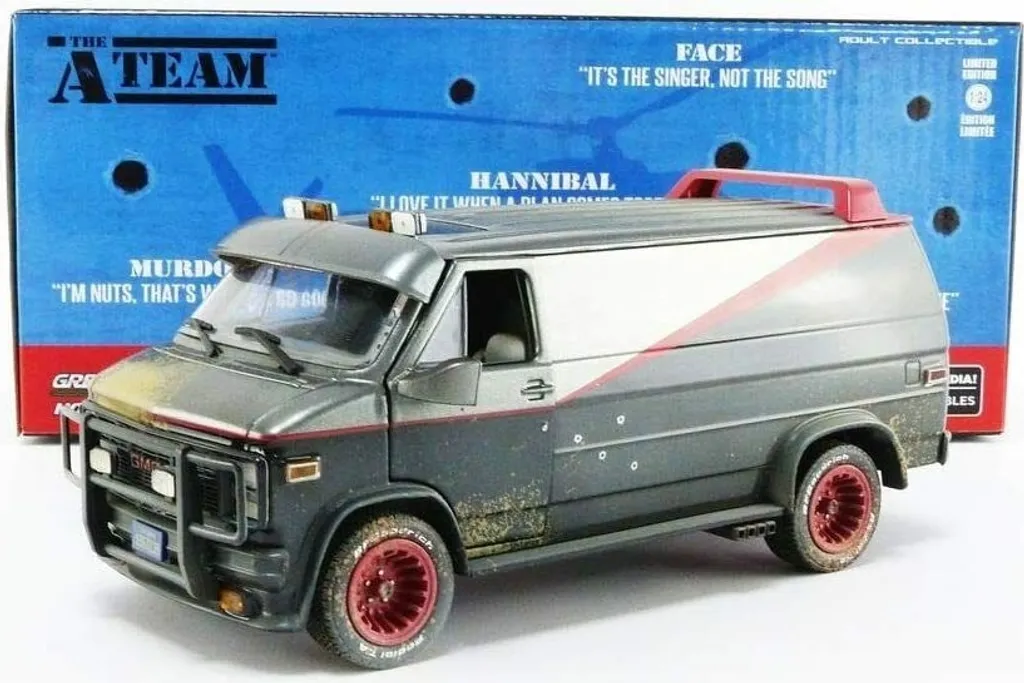 GMC Vandura 1983 1:24 Greenlight - Van Agence Tous Risques avec finitions die-cast