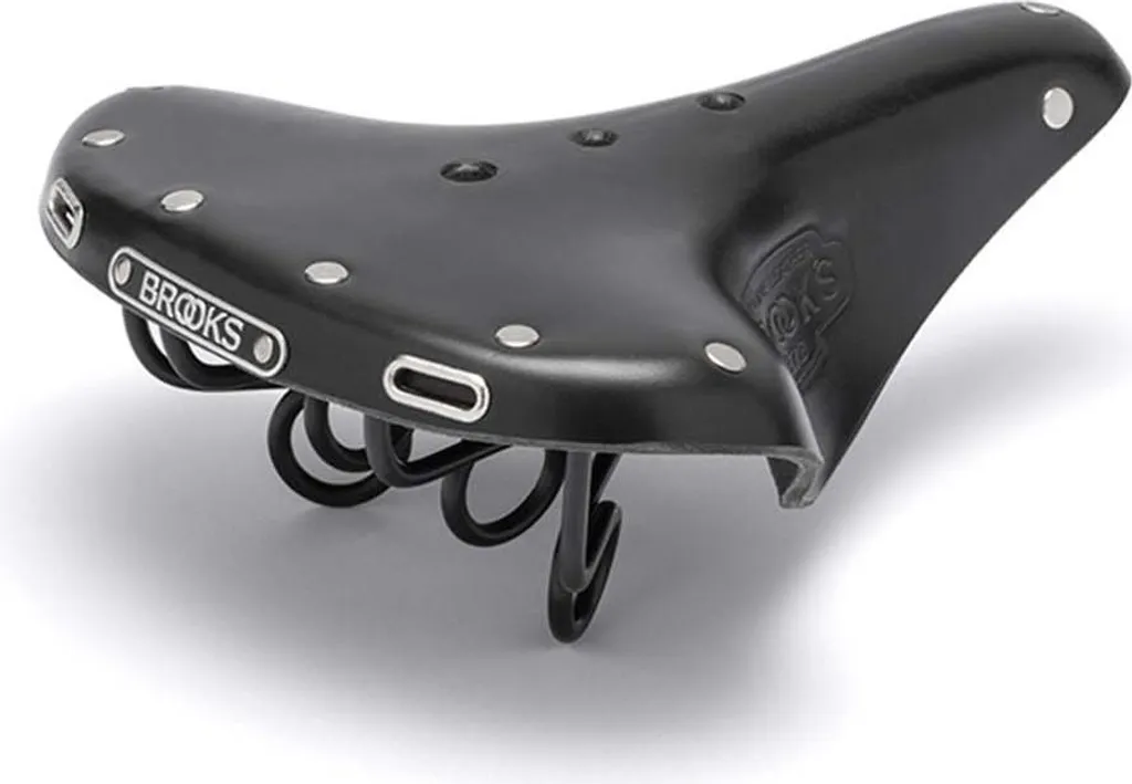 Selle Confort pour Vélo Ancien Brooks B72 Noir : Idéale Randonnée et Ville
