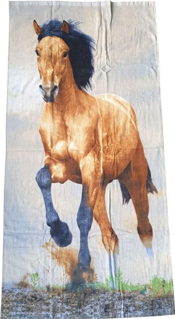 Pferdebadetuch braun 70 x 140 cm Produktbild 