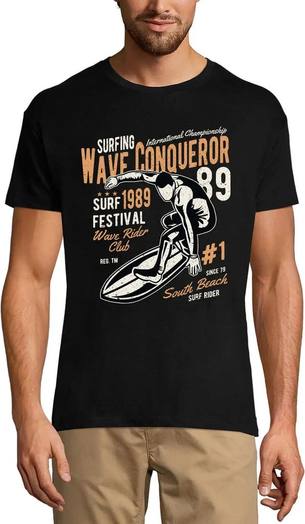 Herren Grafik T-Shirt Surfen Welle Eroberer 89 - Surf Festival 1989 – Surfing Wave Conqueror 89 - Surf Festival 1989 – Geschenk 89. Geburtstag