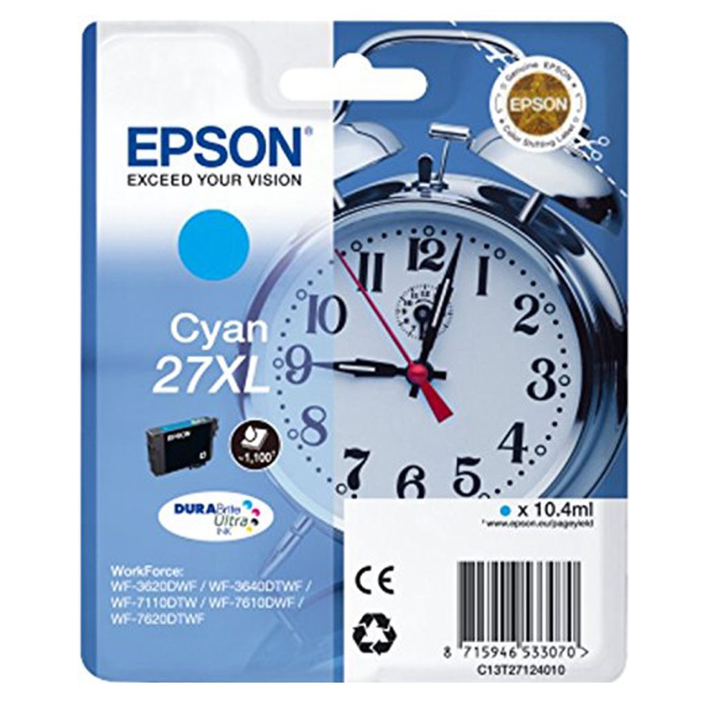 Epson 27XL Druckerpatrone Cyan Produktbild 