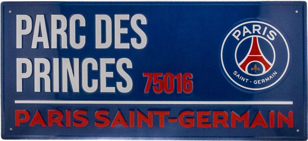 Paris Saint Germain FC - Tafel "Parc Des Princes 75016", Straßenschild TA11570 (Einheitsgröße) (Blau/Weiß/Rot)