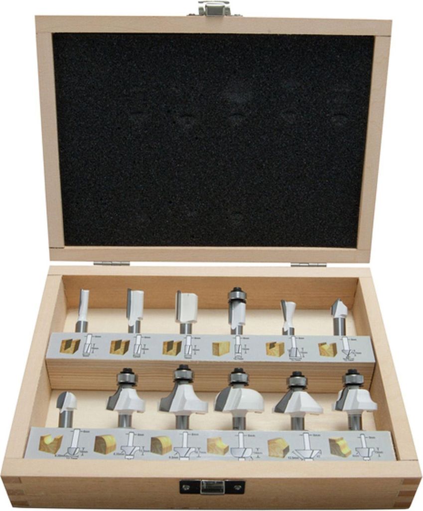 Coffret de 12 fraises à bois MAKITA D-53556 pour défonceuse Image du produit 