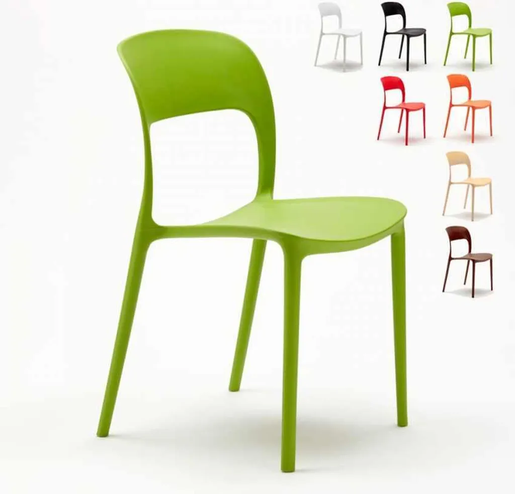 Chaises de salle à manger design vert pastel en résine haute résistance