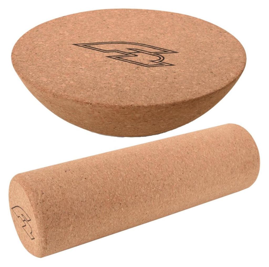 F2 Set Balance Board Halbkugel 30x10cm + Korkrolle 33x9,5cm Produktbild 