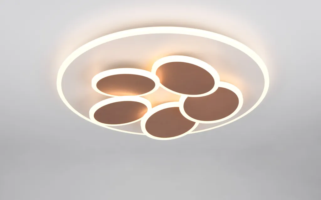 Plafonnier Rond Multicolore Mandala DH 49cm - Éclairage de Plafond Design