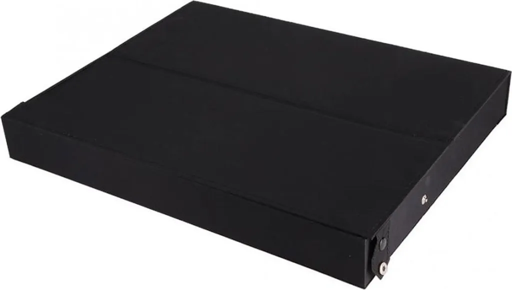 Boîte 18 Grilles en Cuir PU pour Rangement Lunettes de Soleil Noir