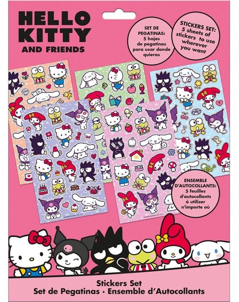 Sada nálepiek Hello Kitty & Friends, 5 listov Obrázok produktu 