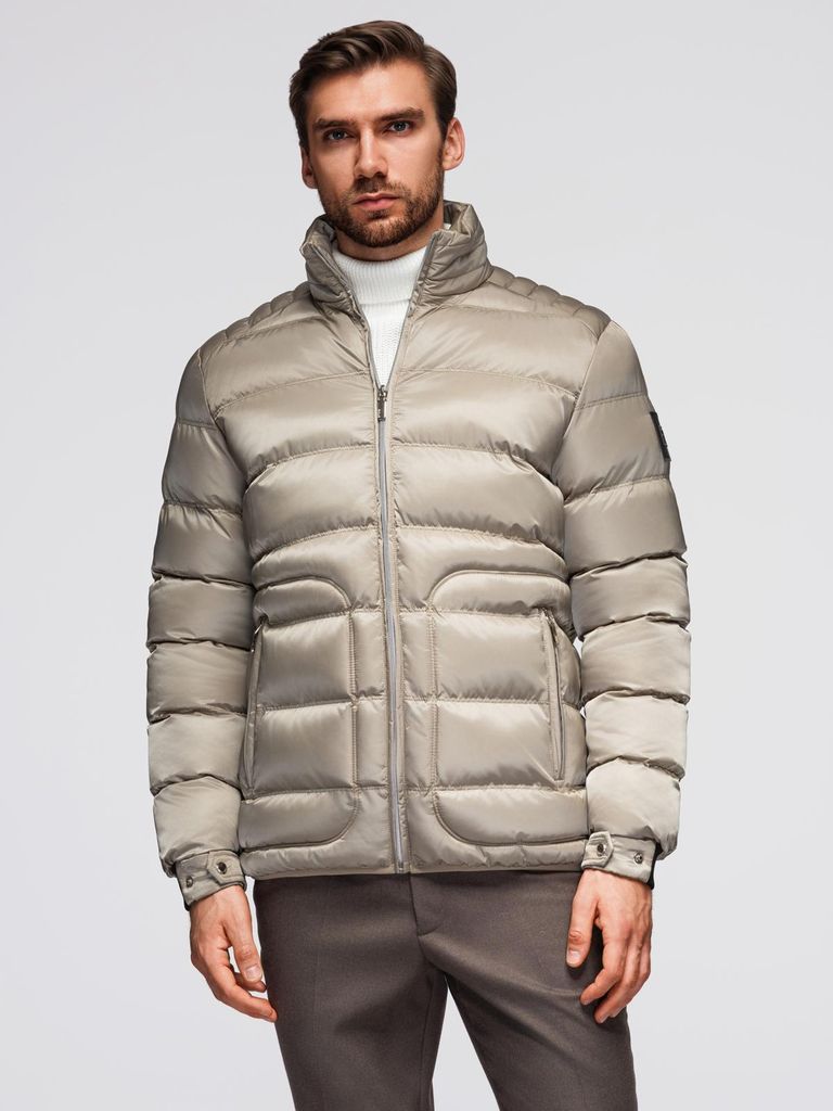 Ombre Clothing Winterjacke für Männer Spinnar hellgrau XXL