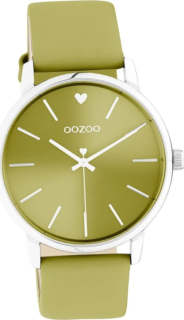 Montre Analogique Femme Oozoo Bracelet Cuir Ocre Jaune Style Moderne