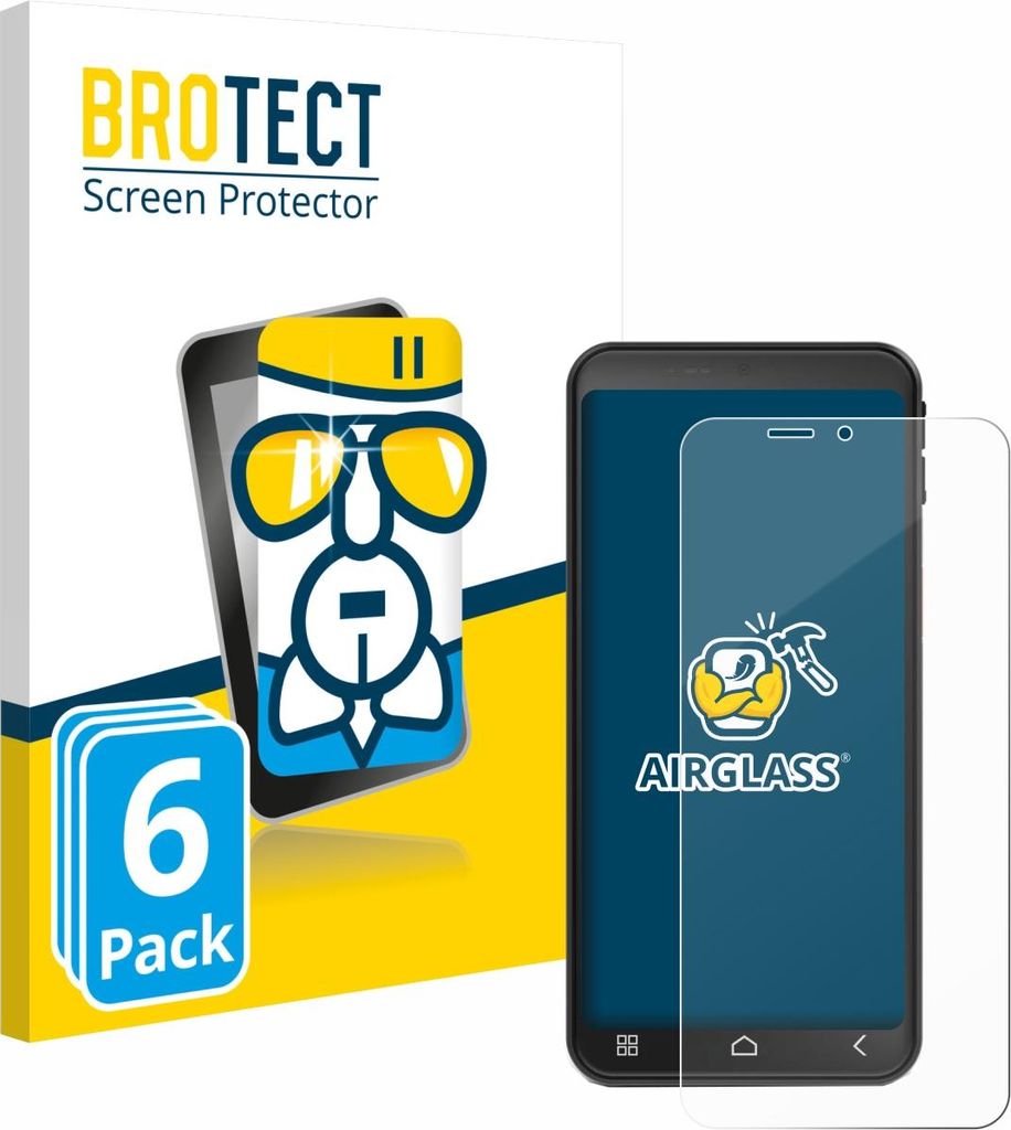6x BROTECT Schutzglas für Emporia Smart ME7 Schutzfolie Panzer Folie Glas Display Schutz klar