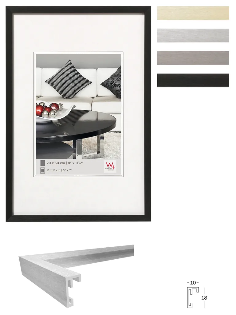 Cornice Foto Walther Chair 30x30 Alluminio Nero - Ricordi Protetti - 7