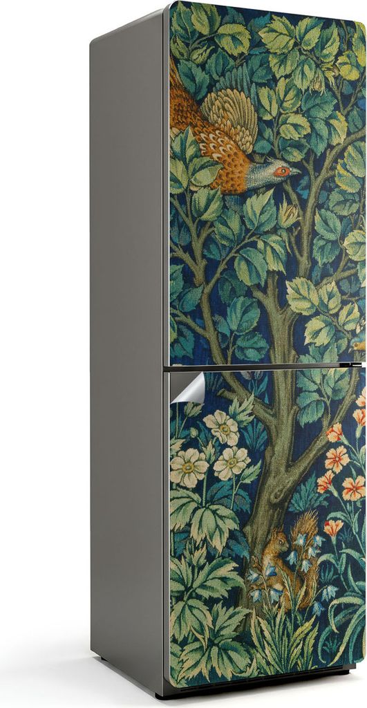 Waldlandschaft mit Fauna – Kühlschrank Aufkleber – Produktbild 