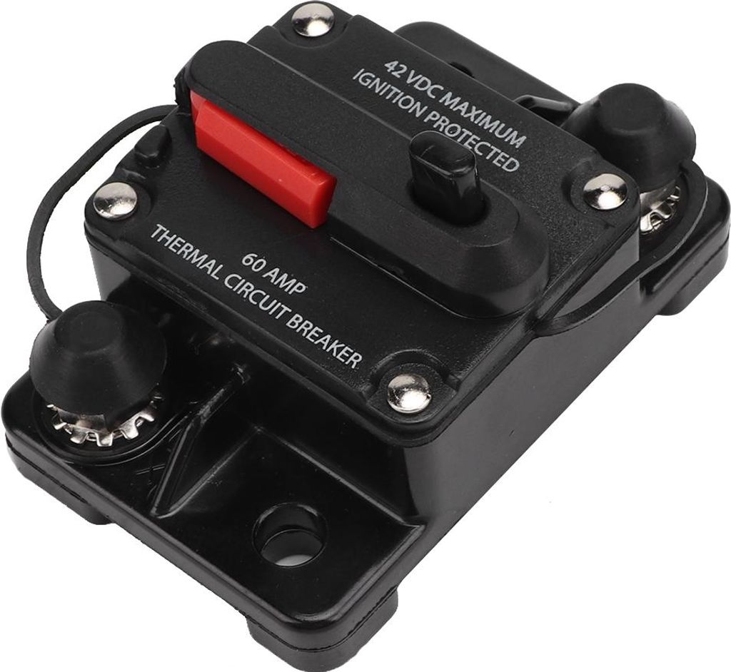 12V 30A/40A/60A Auto Stereo Audio Annäherungsableer Inline -Leistungsschalter Selbstwiederherstellung Sicherung (60A)