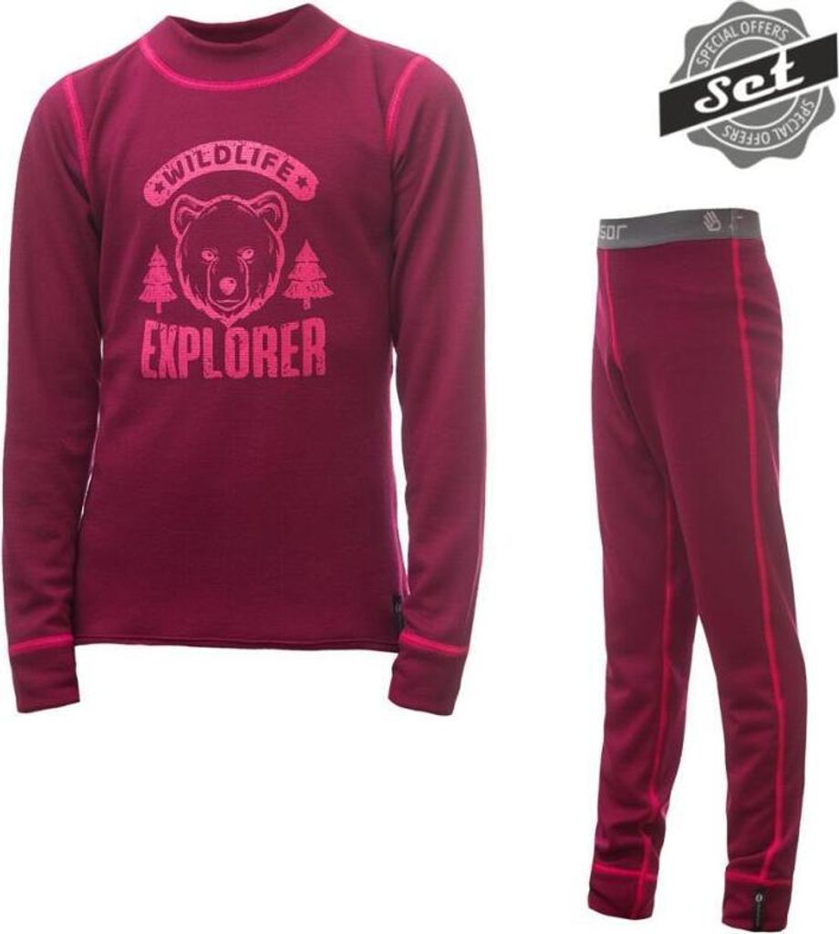Sensor Double Face Set Wild Kinder Shirt und Unterwäsche Lilla größe 90 22200054-00
