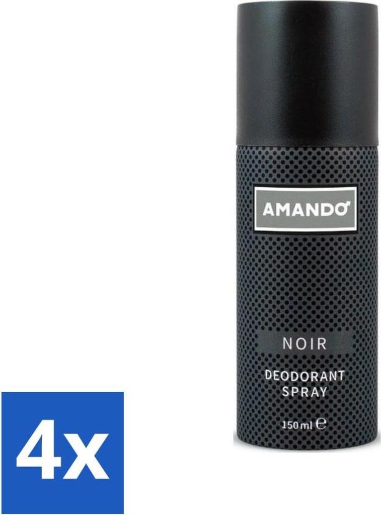 Amando - Noir - Deodorant - Spray - 150 ml - Vorteilspack - 4 Stücke